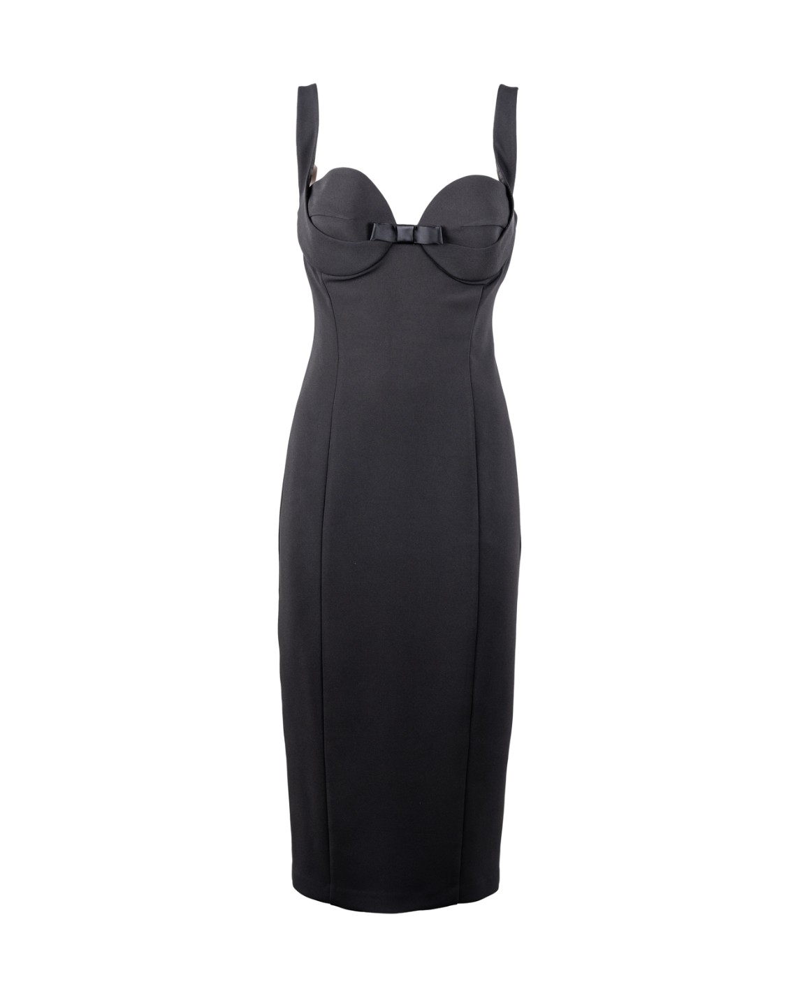 shop ELISABETTA FRANCHI  Abito: Elisabetta Franchi abito midi in crêpe con fiocchi.
Spacco posteriore sul fondo.
Top a bustier con fiocco piatto di raso lucido in tono su décolleté.
Fodera in raso monogram.
Spalline regolabili.
Zip invisibile sulla schiena.
Composizione: 95% Poliestere, 5% Elastane.
Made in Italy.. AB65542E2-110 number 5229569